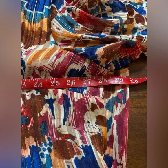 Vince Camuto Colorful Ruffle Sleeve Blouse - Picture 7 of 7